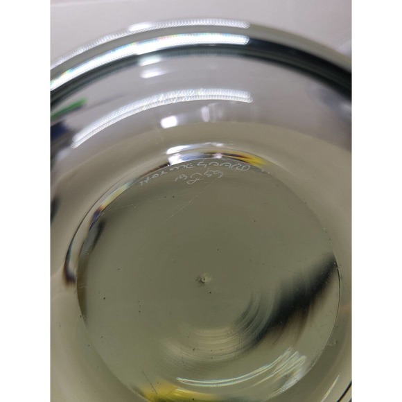 Holmegaard Per Lutken Glass Freeform Bowl Dish Danish Signed 1959 12" x 11" - Picture 5 of 5